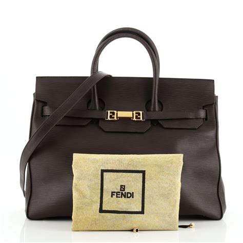 fendi top handle tote|fendi drawstring bag.